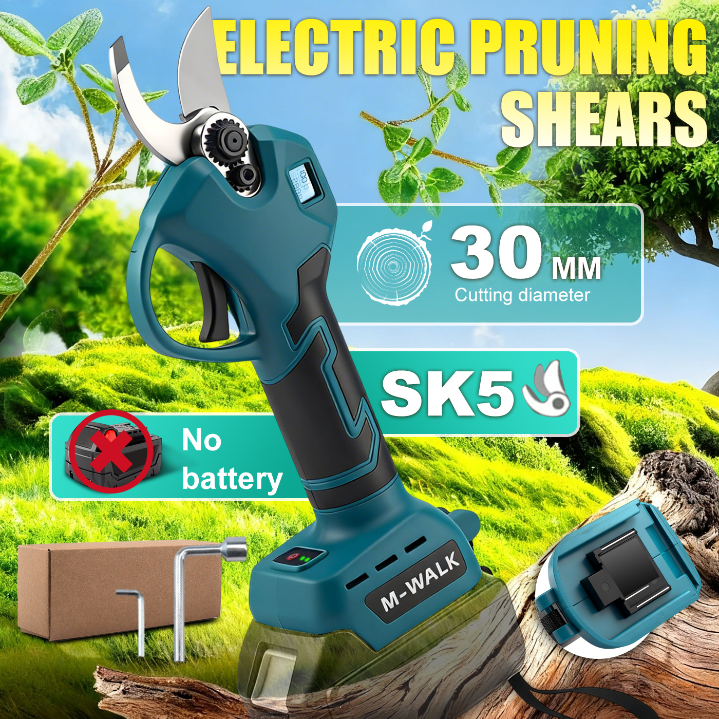 Gardening Tools Usa - M-WALK 30mm Electric Pruning Shears Brushless