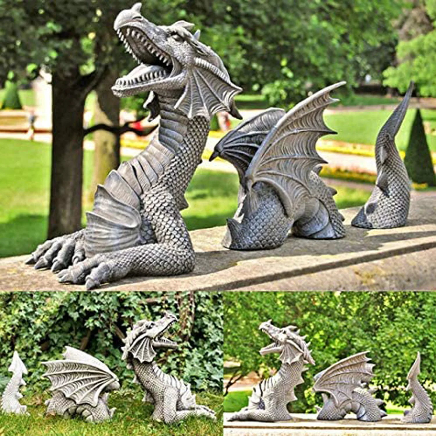 Gardening Tools Usa - Dragon Sculptures Resin Giant Lawn Sculpture