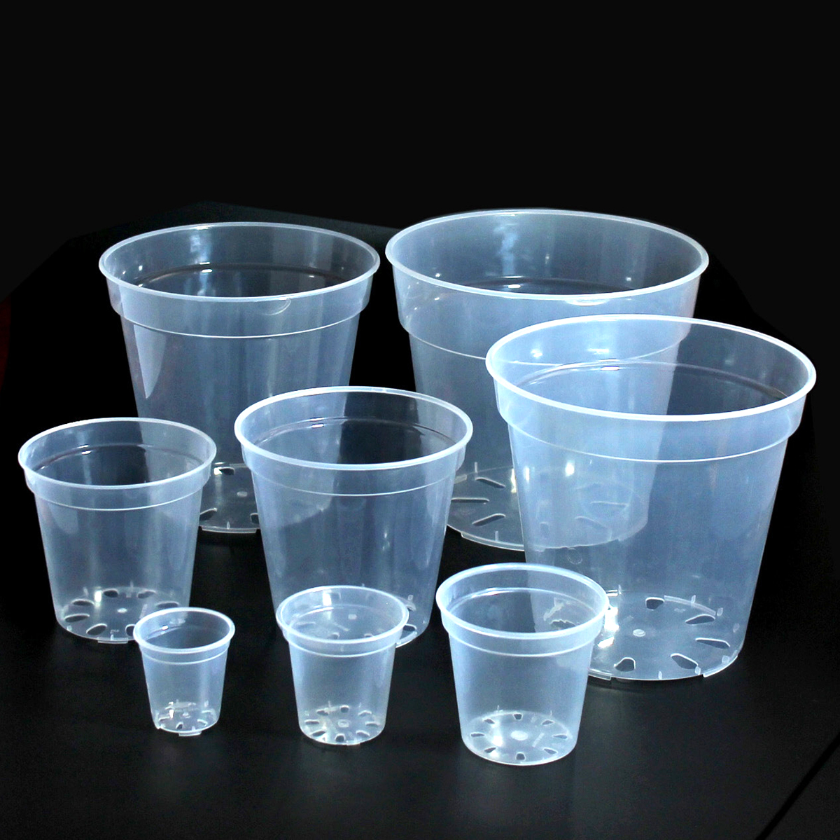 Orchid Potting Mix - 5Pcs 6/7.6/10/13/15cm Clear Round Pot Cultivation