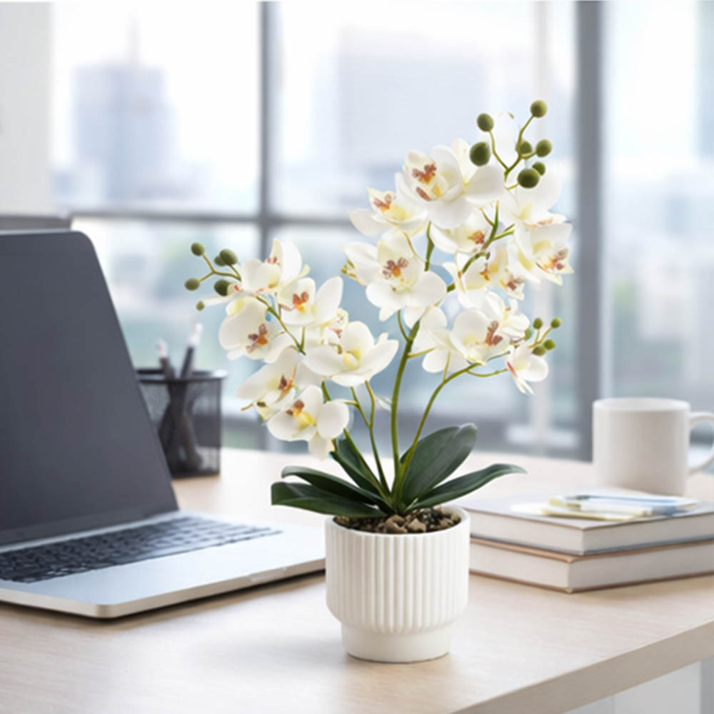 Orchid Artificial Flowers Fake - Orchid Potting Mix ulasan dan harga