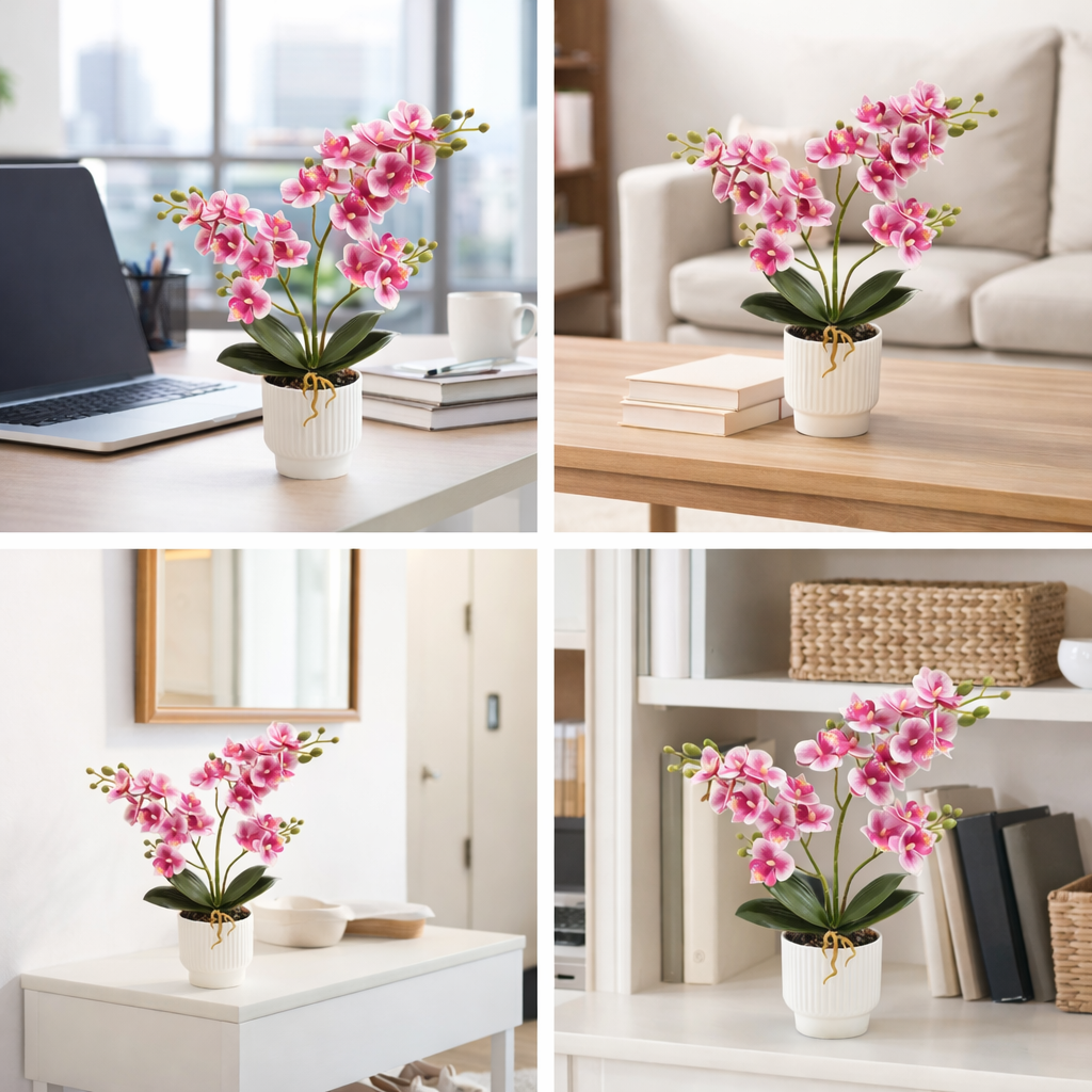 Orchid Artificial Flowers Fake - Orchid Potting Mix ulasan dan harga