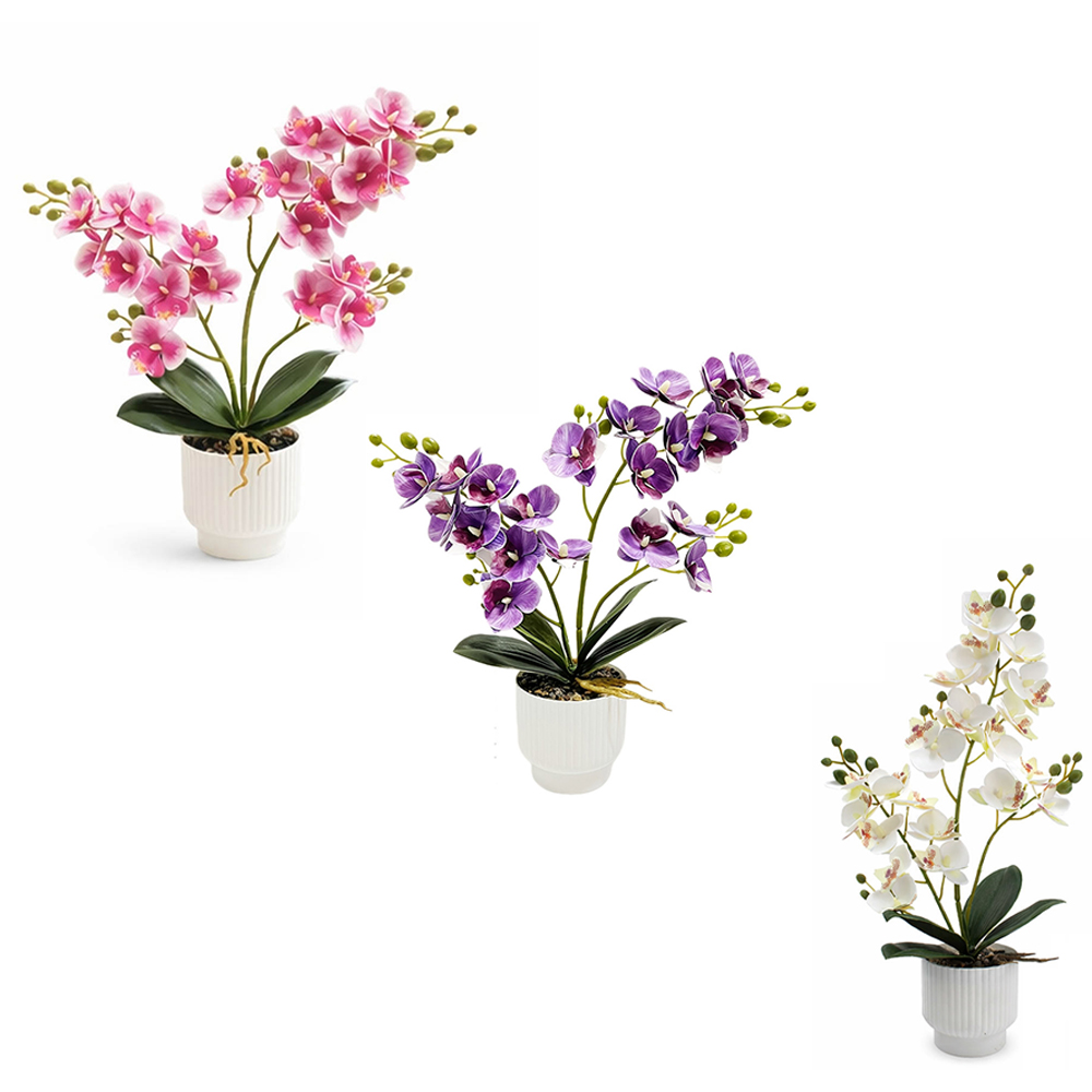 Orchid Artificial Flowers Fake - Orchid Potting Mix ulasan dan harga