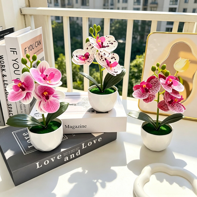 3pcs Artificial Phalaenopsis O - Orchid Potting Mix ulasan dan harga