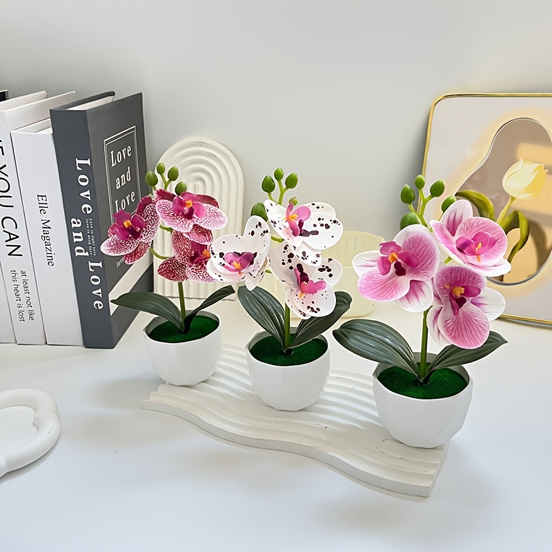 3pcs Artificial Phalaenopsis O - Orchid Potting Mix ulasan dan harga