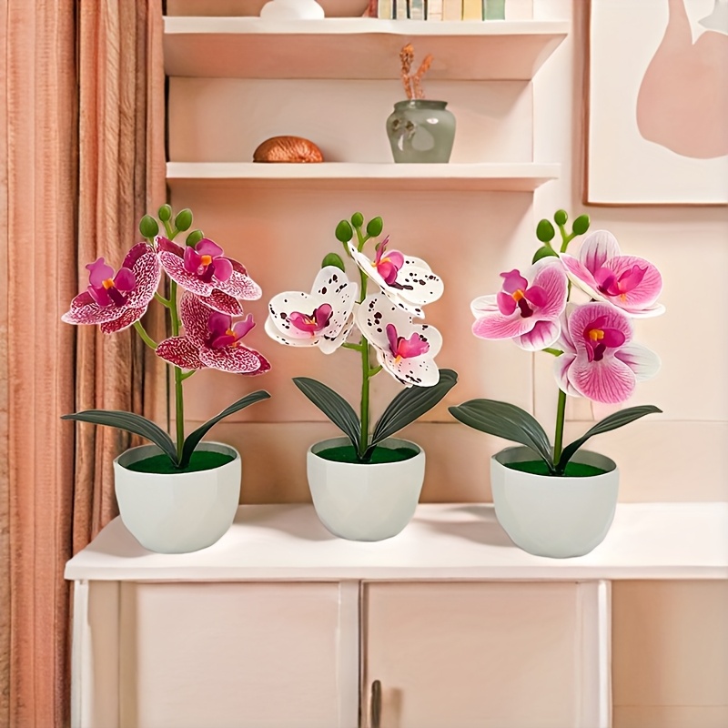 3pcs Artificial Phalaenopsis O - Orchid Potting Mix ulasan dan harga