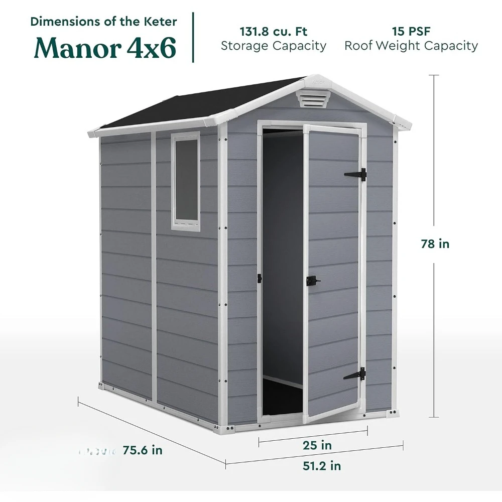A Manor 4x6 Resin Outdoor Stor - Gardening Tools In Store ulasan dan harga