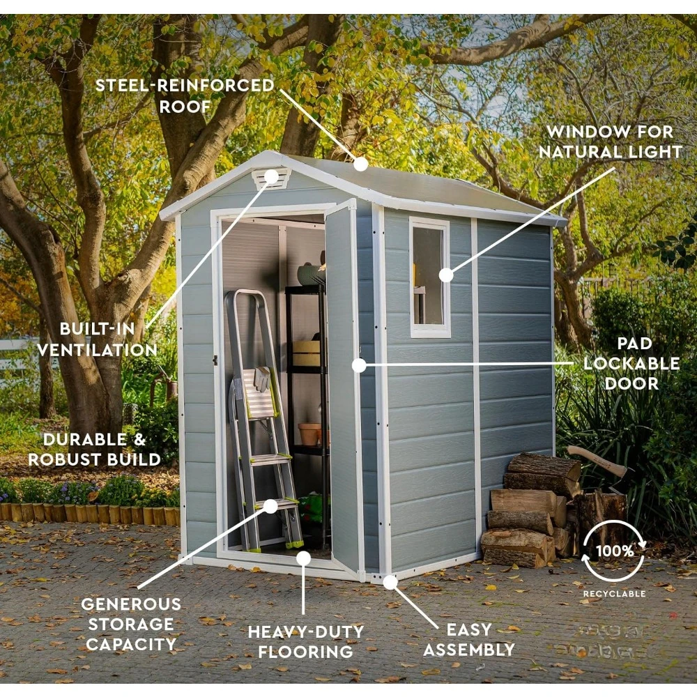 A Manor 4x6 Resin Outdoor Stor - Gardening Tools In Store ulasan dan harga