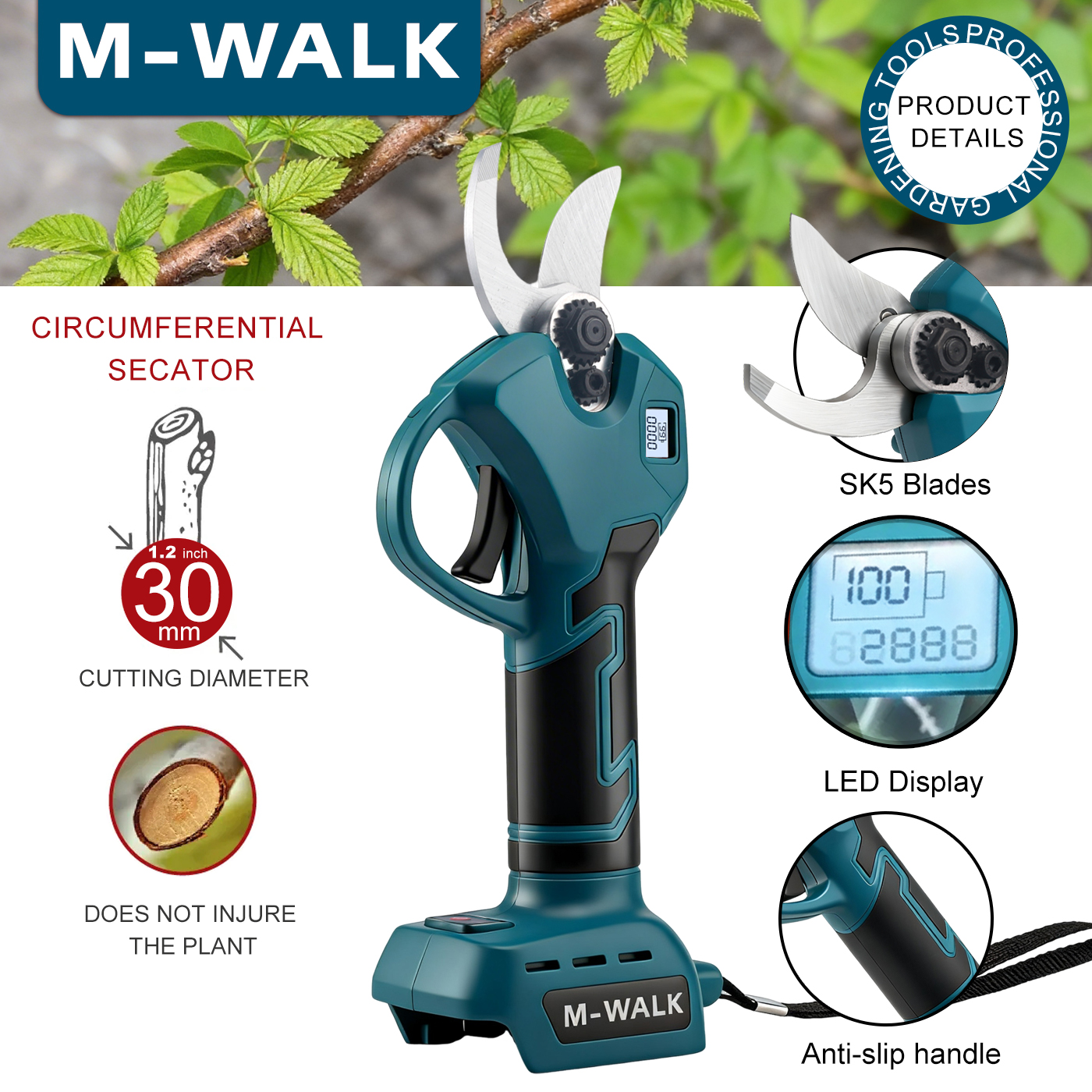 M-WALK 30mm Electric Pruning S - Gardening Tools Usa ulasan dan harga