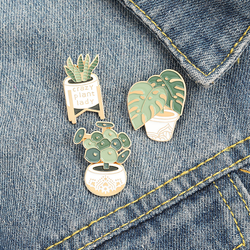 Potted Plant Brooch Monstera A - Gardening Tools Cute ulasan dan harga