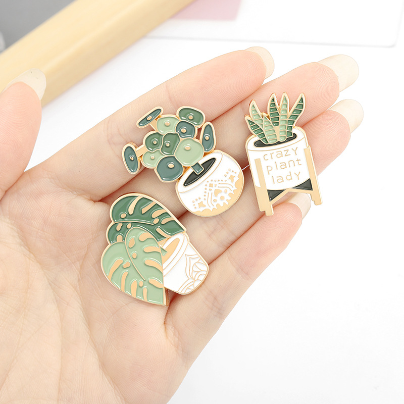 Potted Plant Brooch Monstera A - Gardening Tools Cute ulasan dan harga
