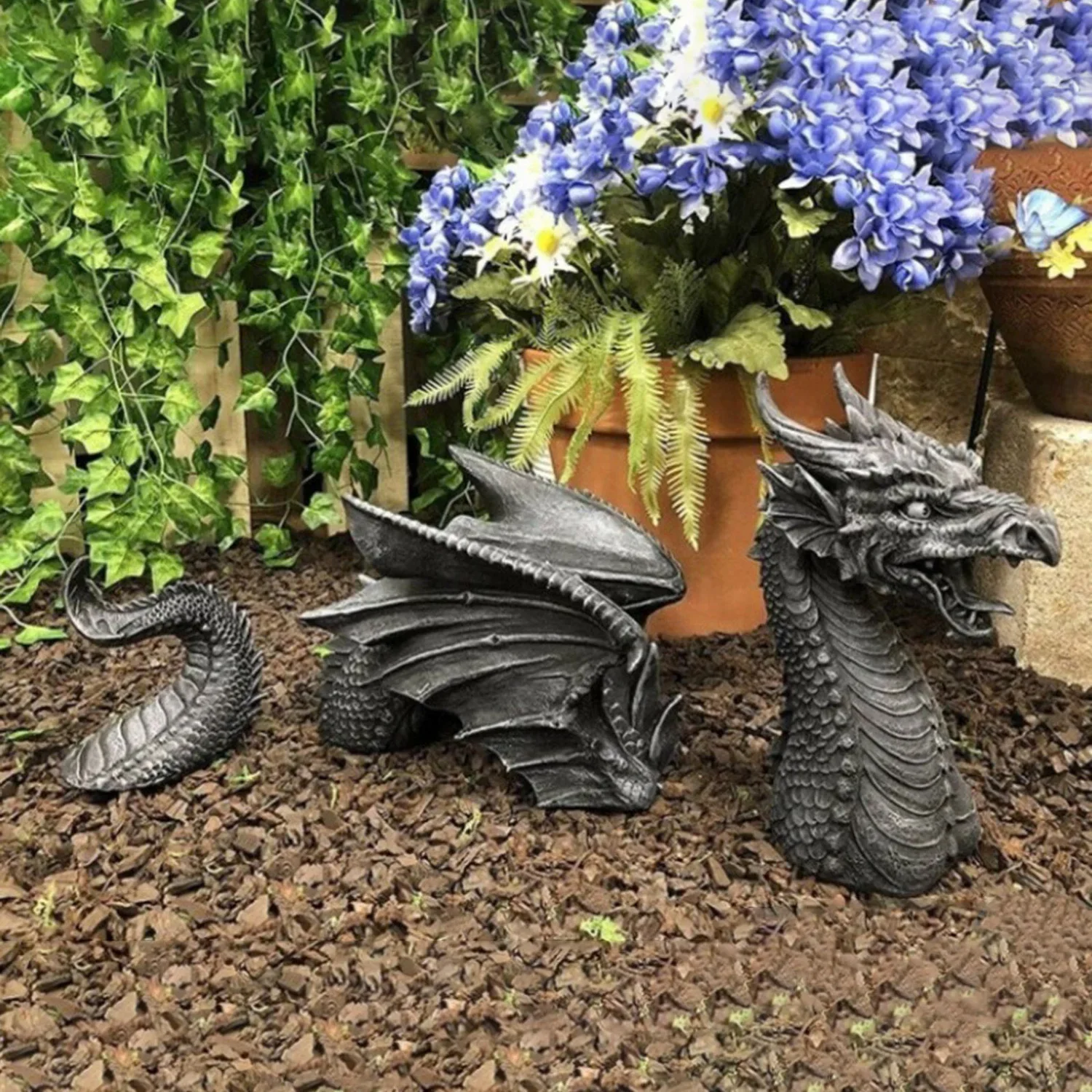 Dragon Sculptures Resin Giant  - Gardening Tools Usa ulasan dan harga