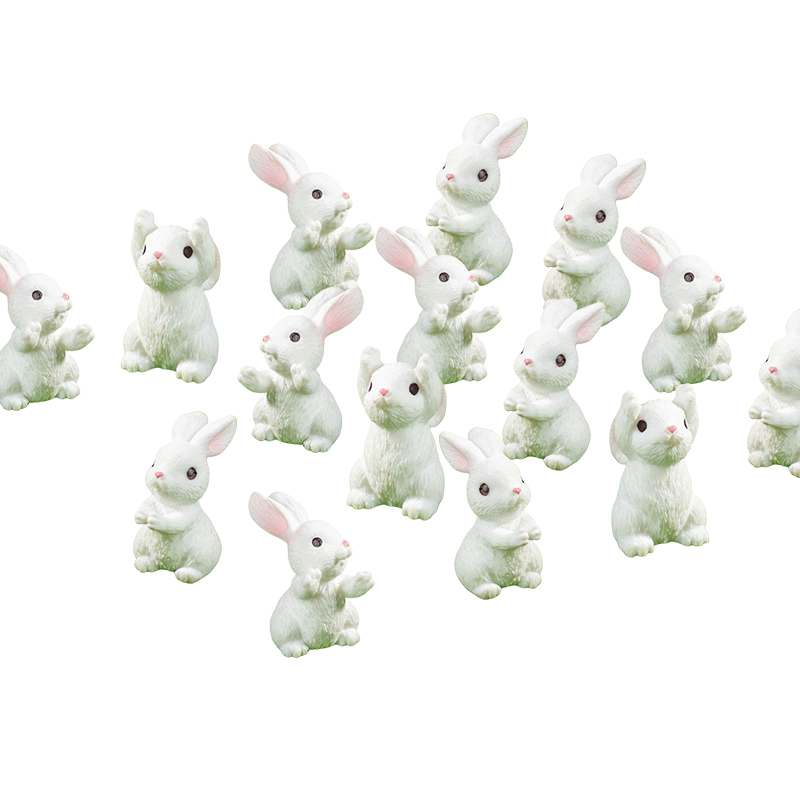 5/10Pcs Mini Resin Bunny Minia - Gardening Tools Cute ulasan dan harga
