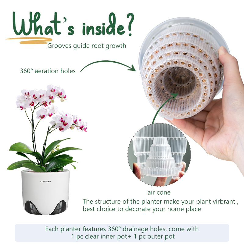Meshpot Orchid Pots with Holes - Orchid Potting Mix ulasan dan harga