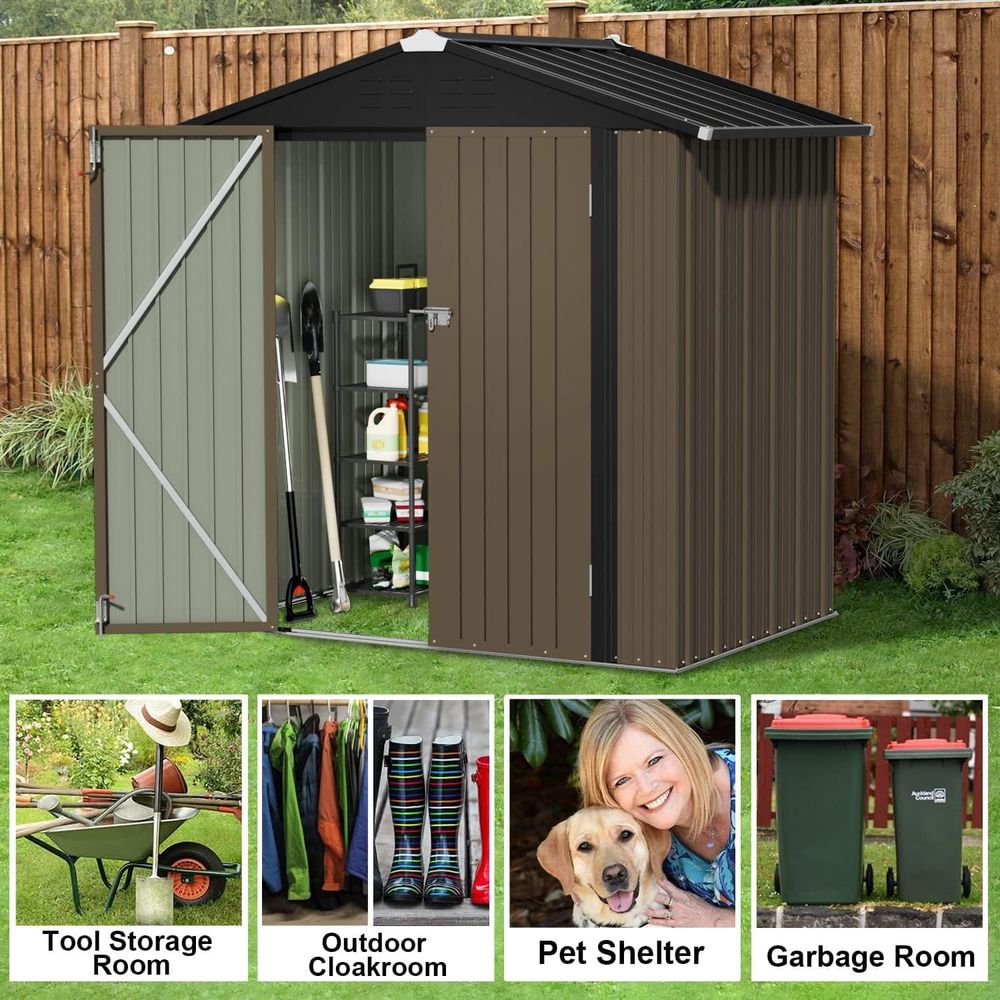 Metal Outdoor Storage Shed 6 x - Gardening Tool ulasan dan harga
