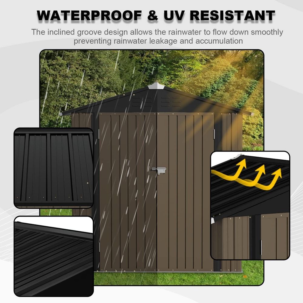 Metal Outdoor Storage Shed 6 x - Gardening Tool ulasan dan harga